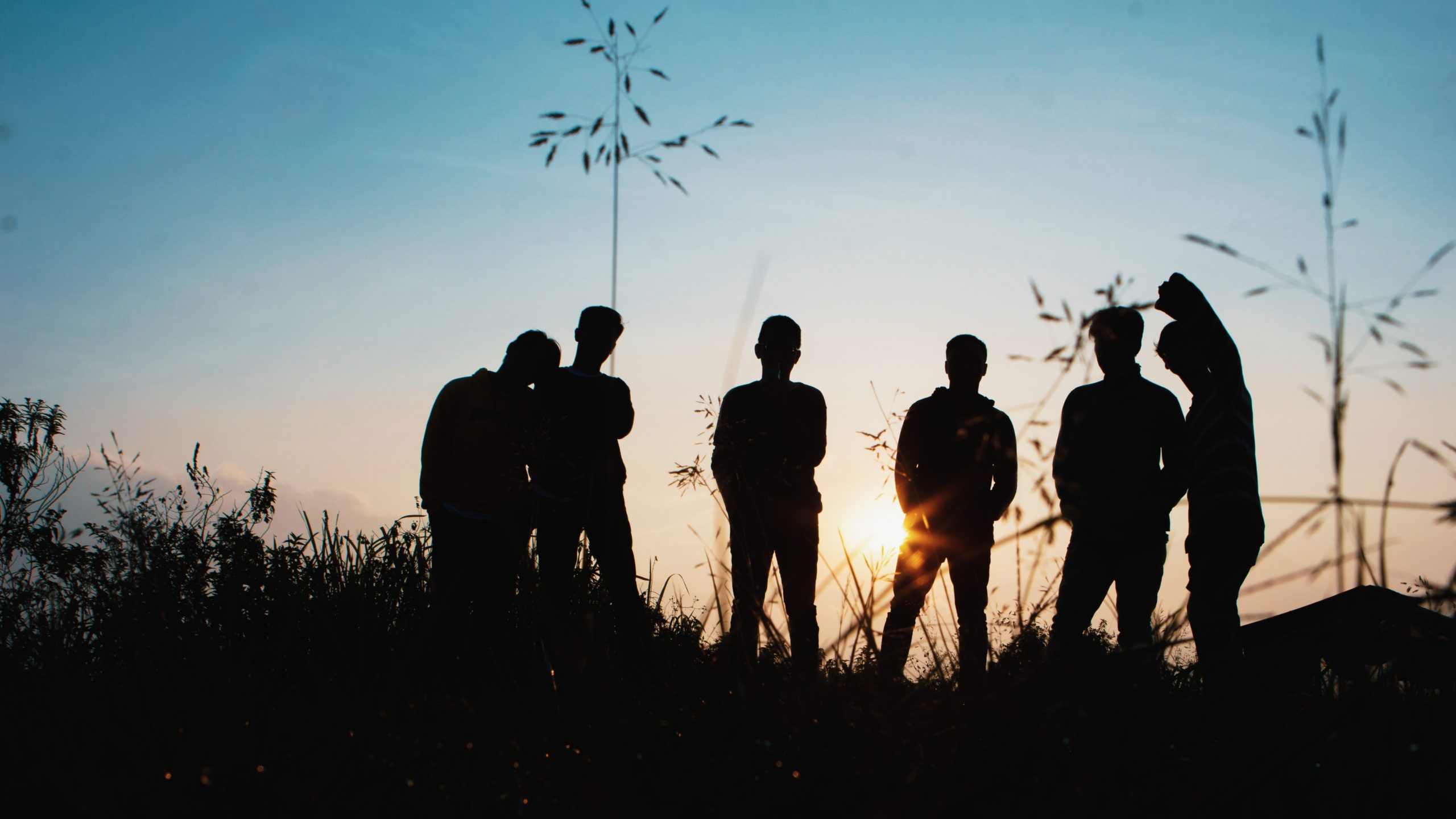 silhouette-group-of-people-standing-on-grass-field-1250346