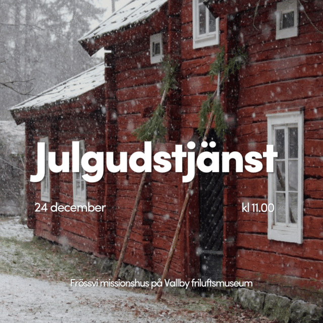 Julgudstjänst på vallby friluftsmuseum